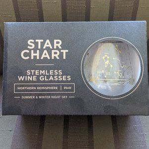 Star Chart Stemless Wine Glass Set - Northern